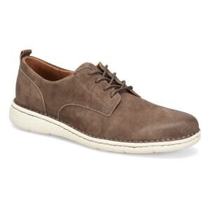 Born Todd Men's Shoes Lace-Up Full Grain Taupe distressed Nubuck Leather 10.5 M
